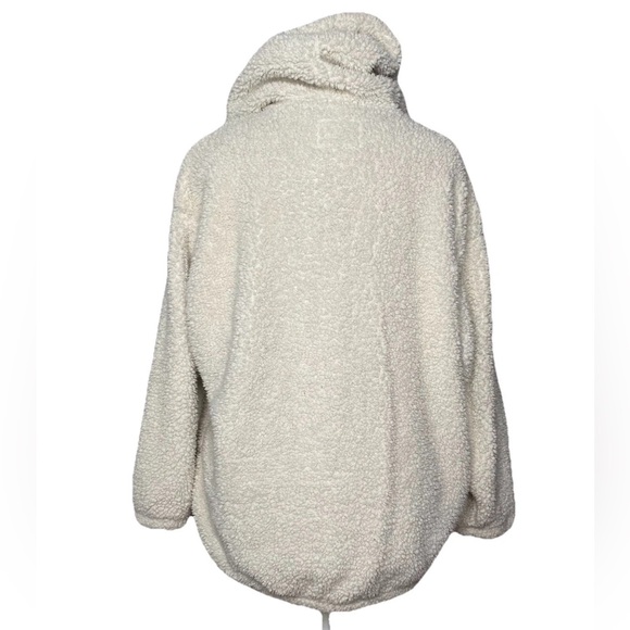 American Eagle Jacket Adult Small OVERSIZED Sherpa Full Zip Fuzzy Warm Womens - Picture 3 of 8